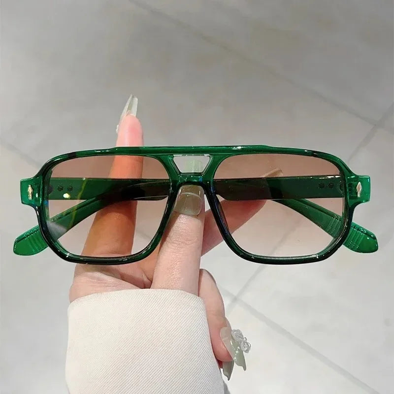 Vintage Fashion Sunglasses Green frame