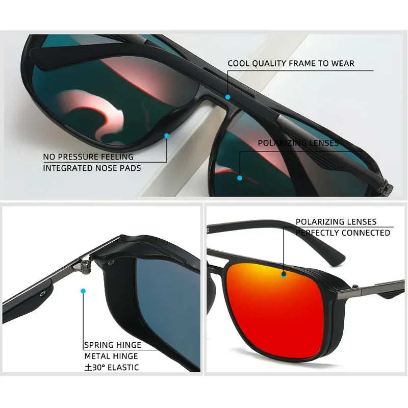 Steampunk Polarized Sunglasses Vintage Shades UV400